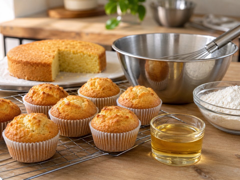 Corn oil used in bakery and pastry preparation