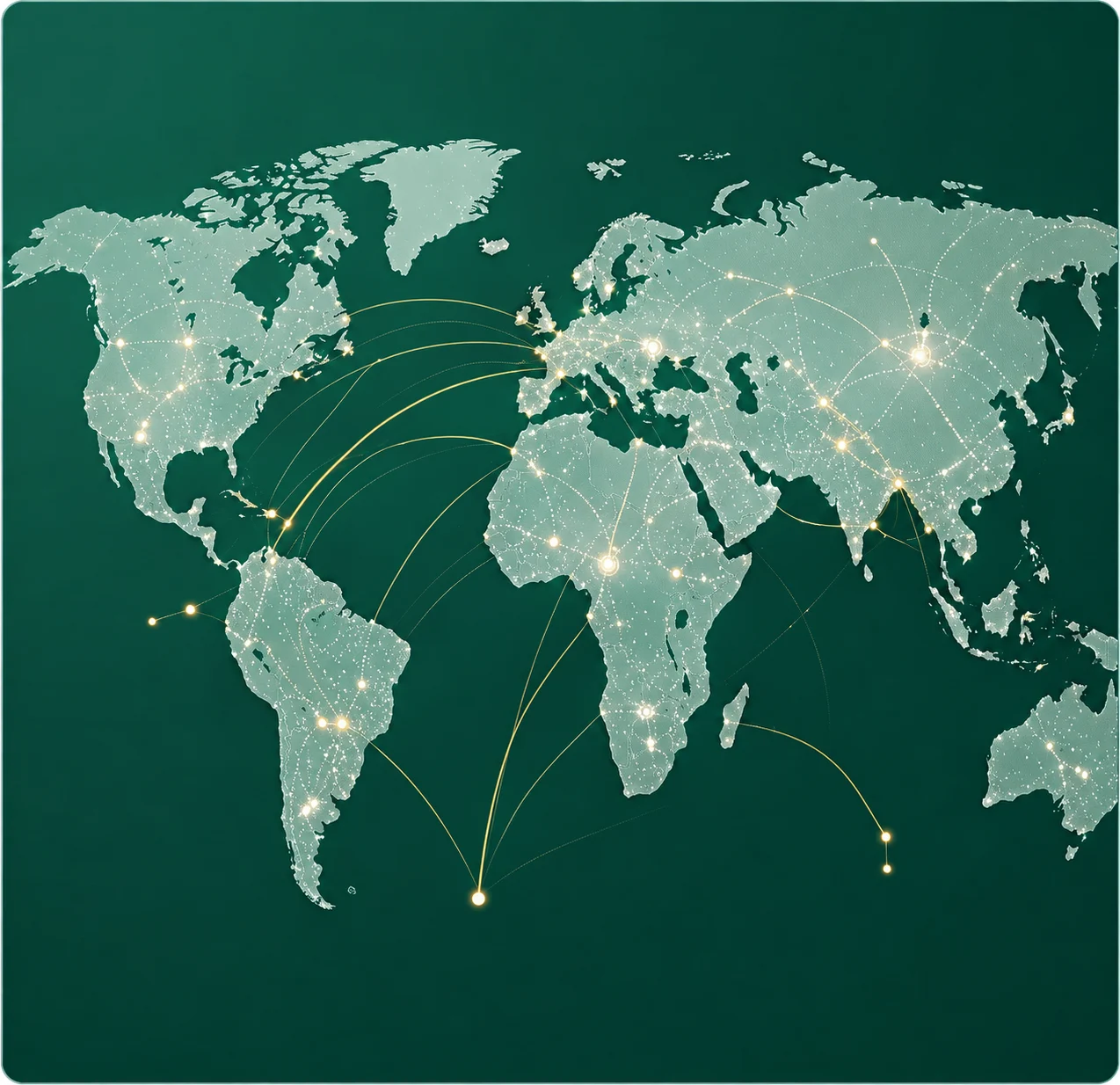 Global trade reach map